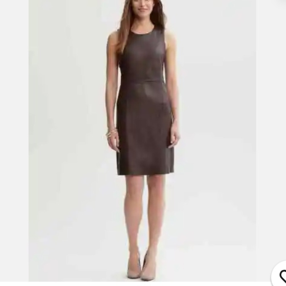 ALICE + OLIVIA Leather Lambskin Evening Cocktail Sheat Pencil Designer Dress s 8